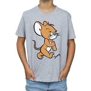 Tom and Jerry Boys Angry Mouse T-Shirt / Sports Grey